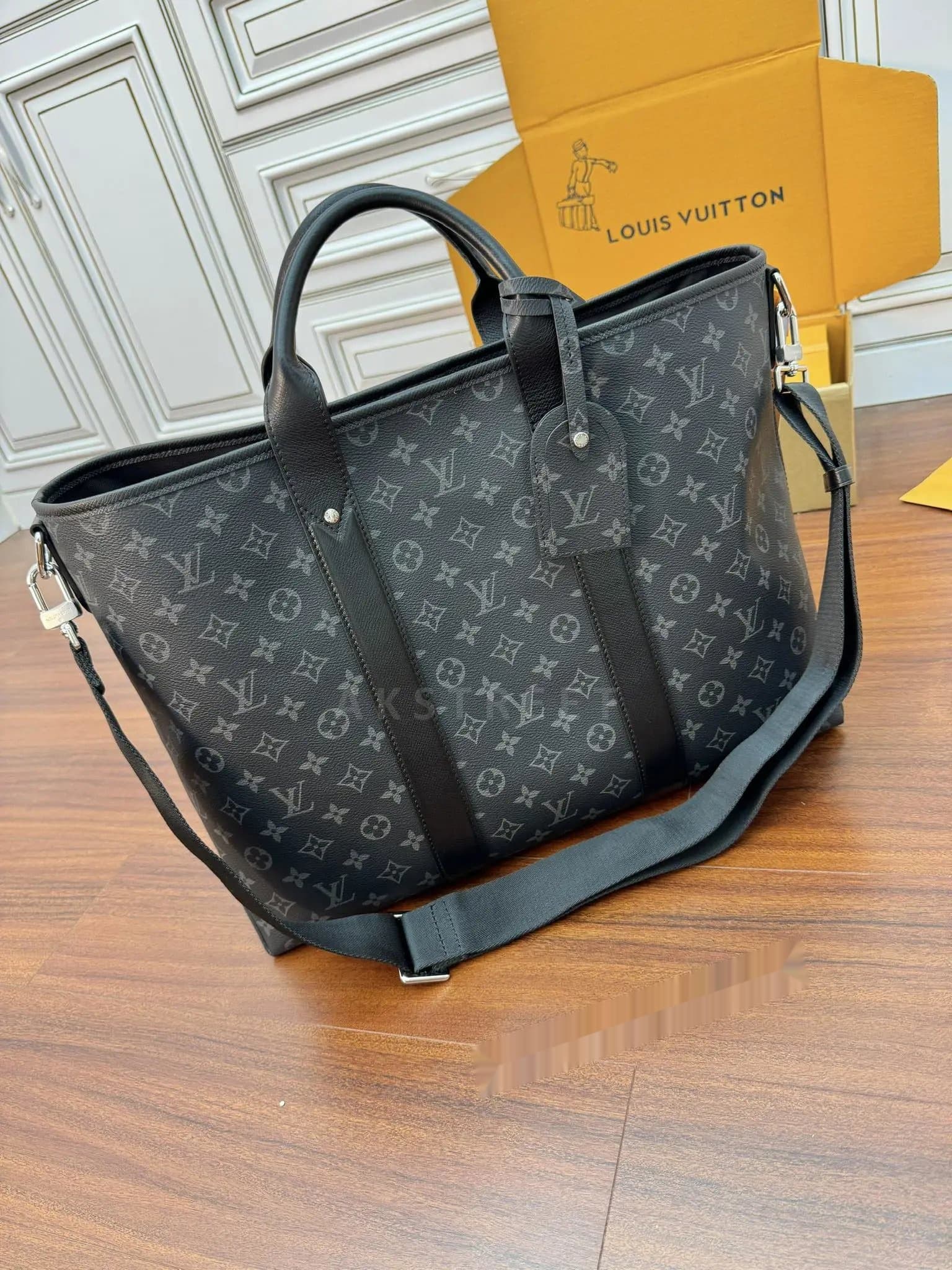 LV Louis Vuitton Monogram Full Print Zipper Tote Canvas…